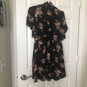 Zara floral baby doll dress